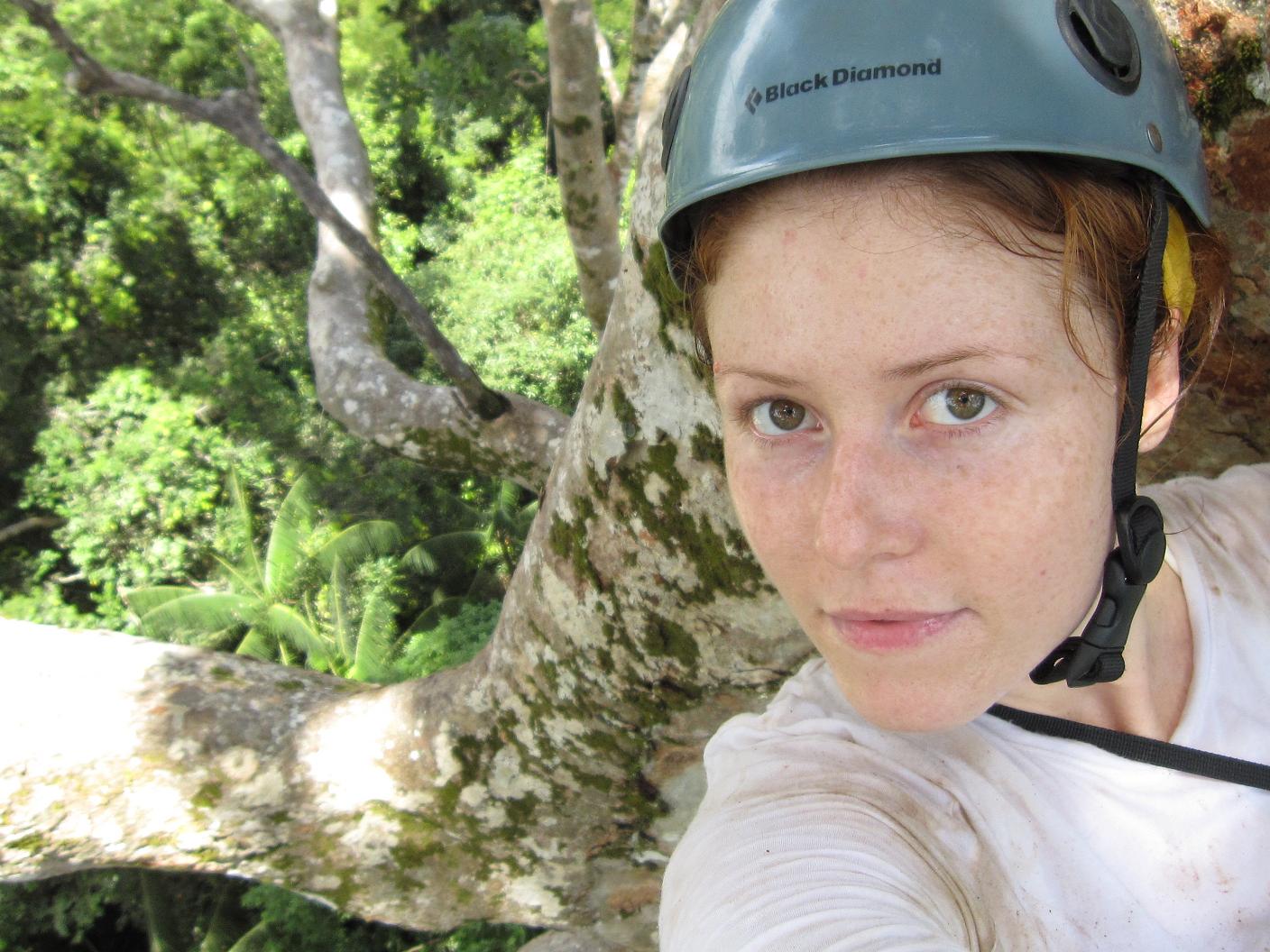 Sarah on the tree