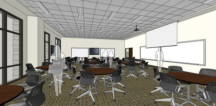 Artist's rendering of new classroom space