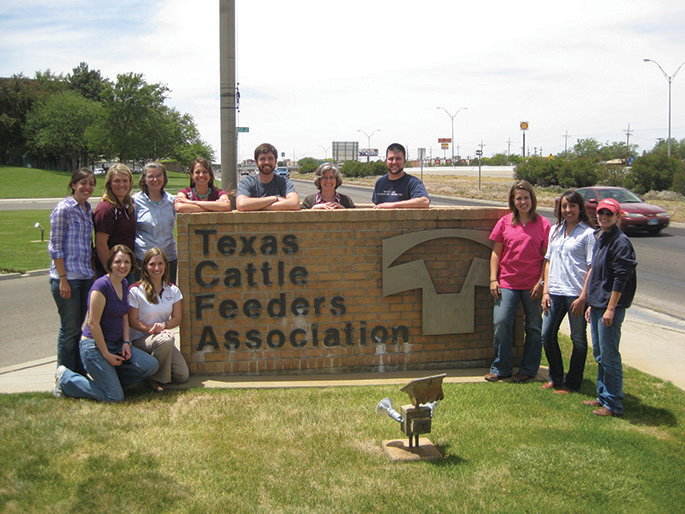 Kneeling, from left: Fara Flados and Stephanie Coleman; Standing, from left: Kelsey Doty, Hannah Black, Dr. Sara Lawhon, Sadie Zapalac, Justin Box, Dr. Virginia Fajt, Greg Hoyt, Teresa Meier, Stephanie Grissom, and Katie Comerford