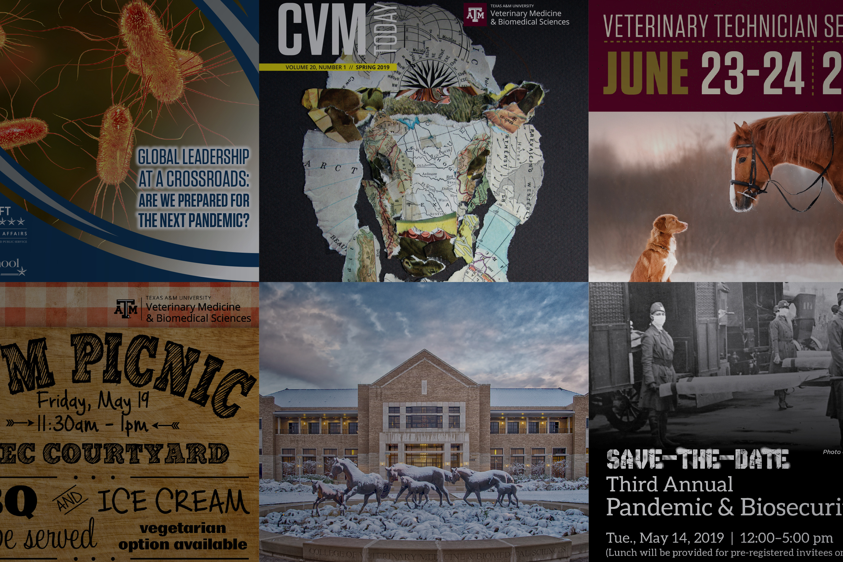 various event announcements and publications produced by CVM Communications