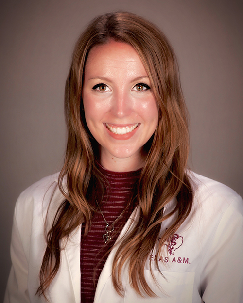 Amanda Tabone in a white coat