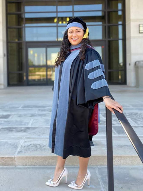 Breanna Green in graduation regalia