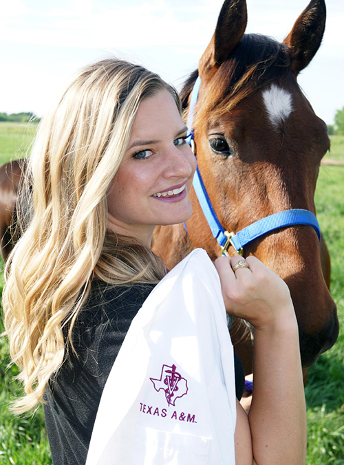 Brooke Kehlenbrink with a horse