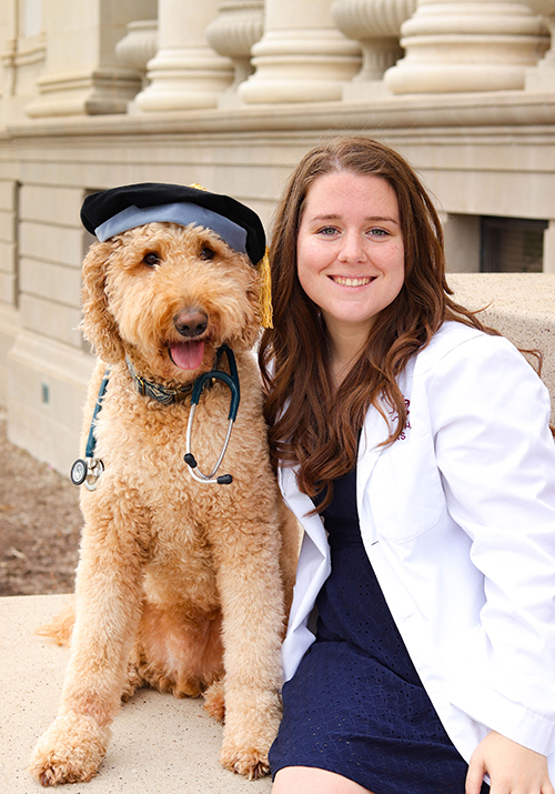 Desiree Davidson with a dog