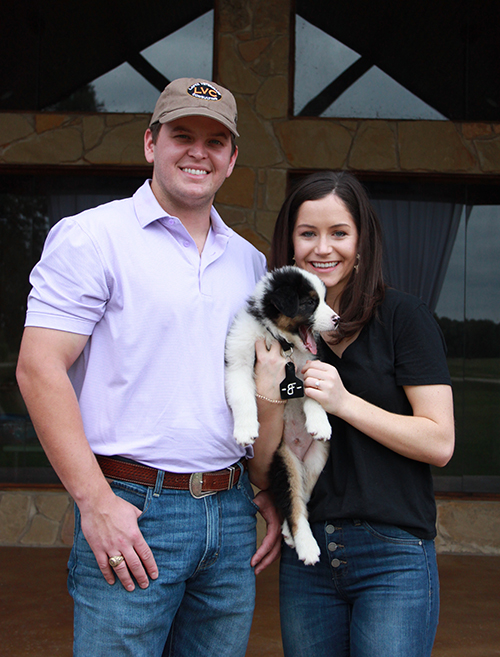 Joseph Blount with a puppy