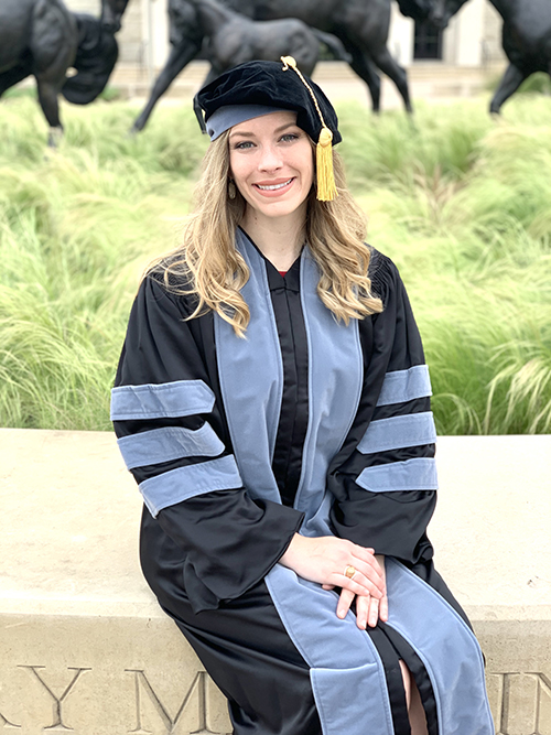 Kailey Kestner in graduation regalia