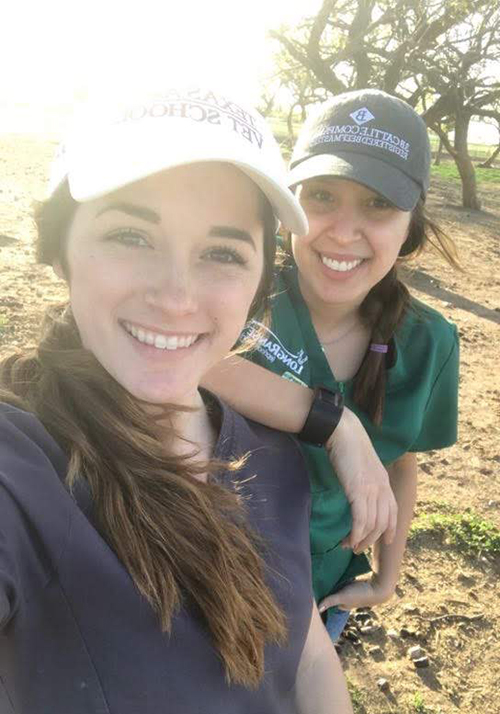 Sophie Christilles with a friend