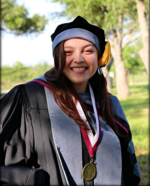 Wendy Garcia in graduation regalia