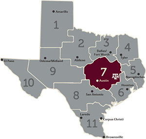 Region 7 area of Texas