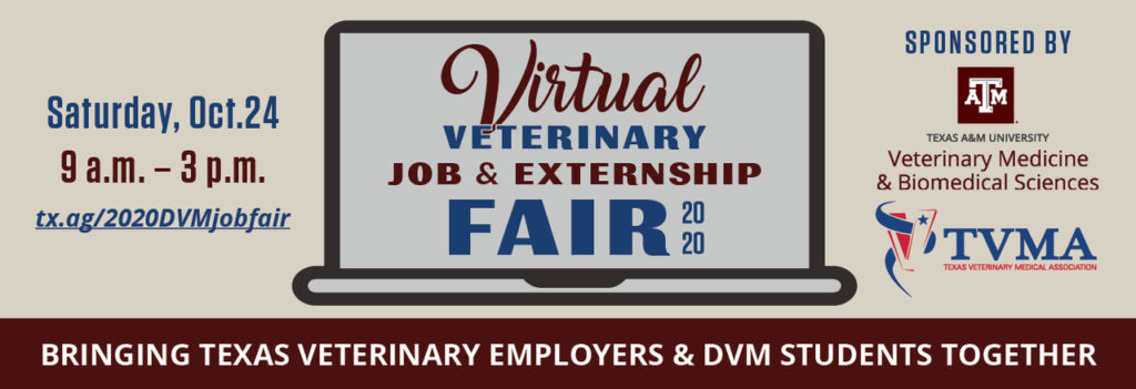 Heading image for the virtual Veterinary Job & Externship Fair 2020