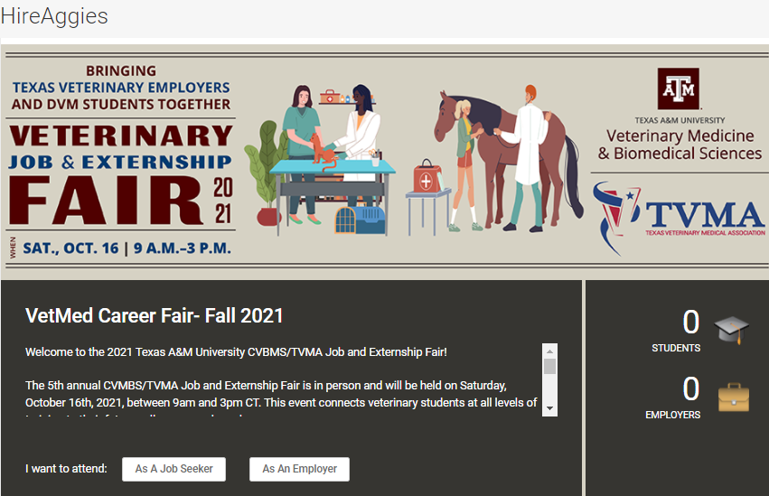 Veterinary Job Fair Registration Home