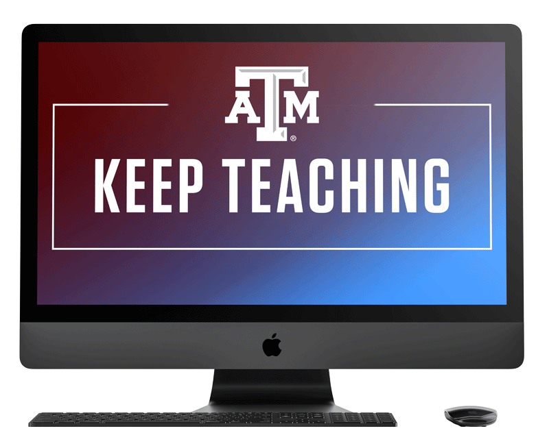 Keep Teaching on a computer monitor illustration