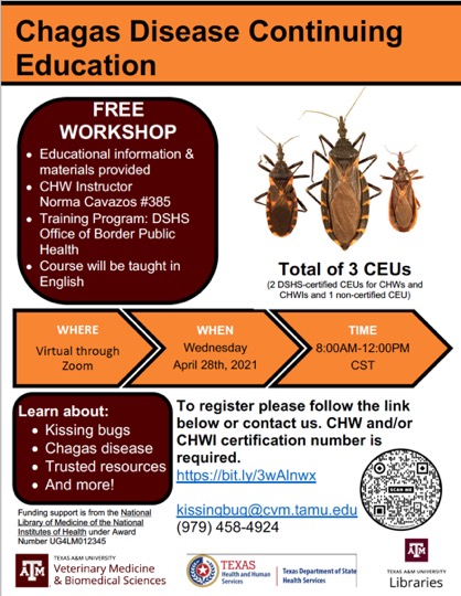 Kissing Bug Community Science and Outreach Workshop