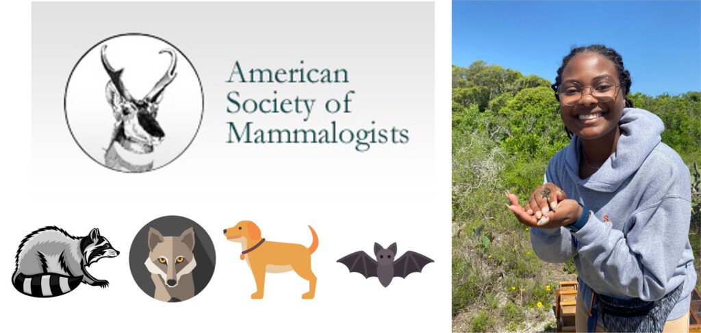 Ilana awarded American Society of Mammalogy- 2023 Black and Indigenous Scholars in Mammalogy Award!