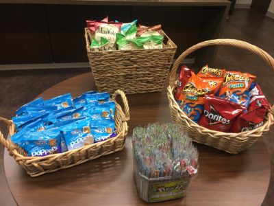 baskets of snacks