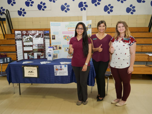Danielle Vaden Anderson, Amina Karedia, and Noor Faisal attended the Health Career Day