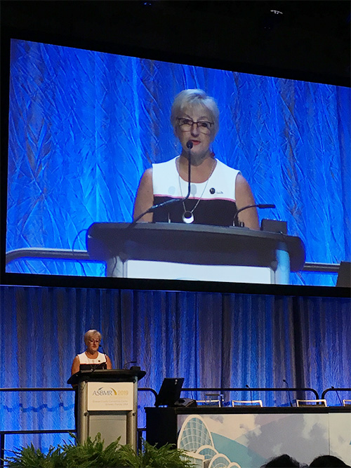 Dr. Gaddy speaking at the ASBMR 2019 Annual Meeting after receiving her award.