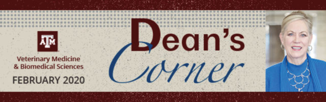 Dean's Corner Newsletter header for February 2020