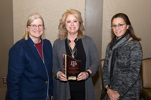 Texas A&M Provost & Executive Vice President Dr. Carol A. Fierke, Dr. Shannon Washburn, and Associate Provost Blanca Lupiani.