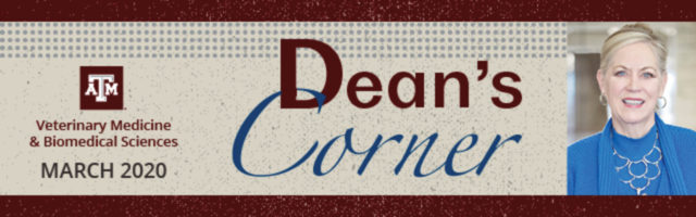 dean's corner march 2020 newsletter header image
