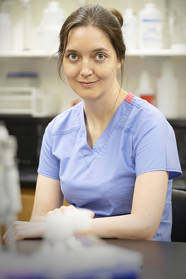Dr. Unity Jeffery in her lab