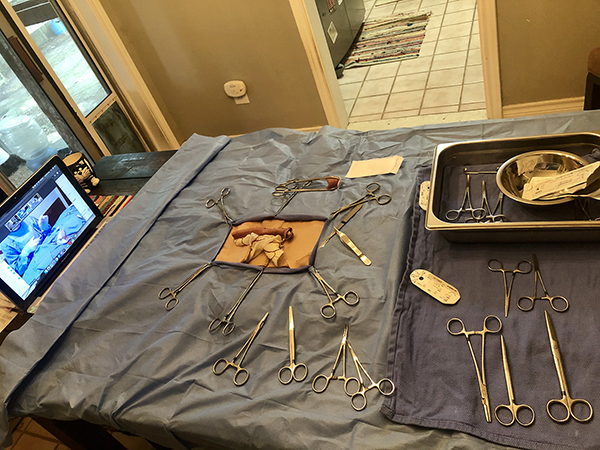 surgery set-up at home