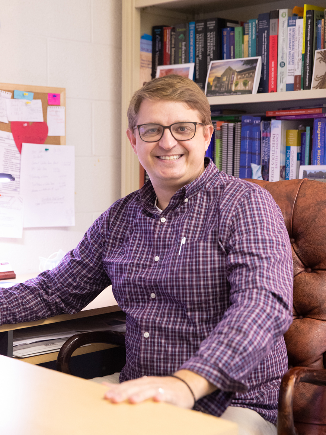 Dr. Artem Rogovskyy at his desk