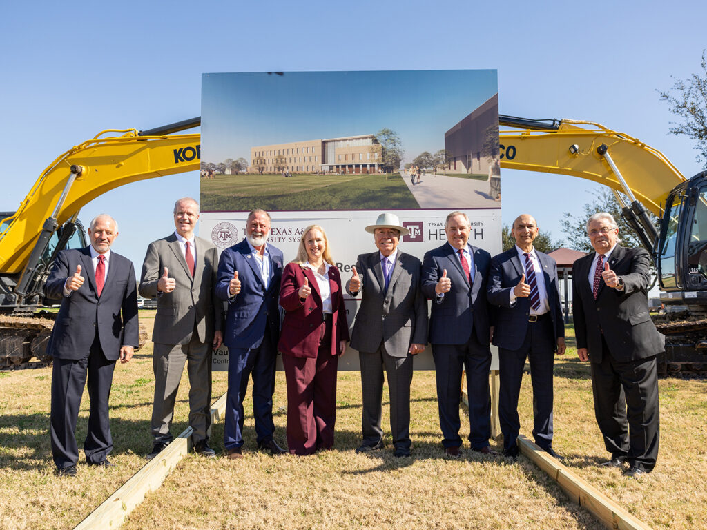 Texas A&M administrators at the groundbreaking in McAllen