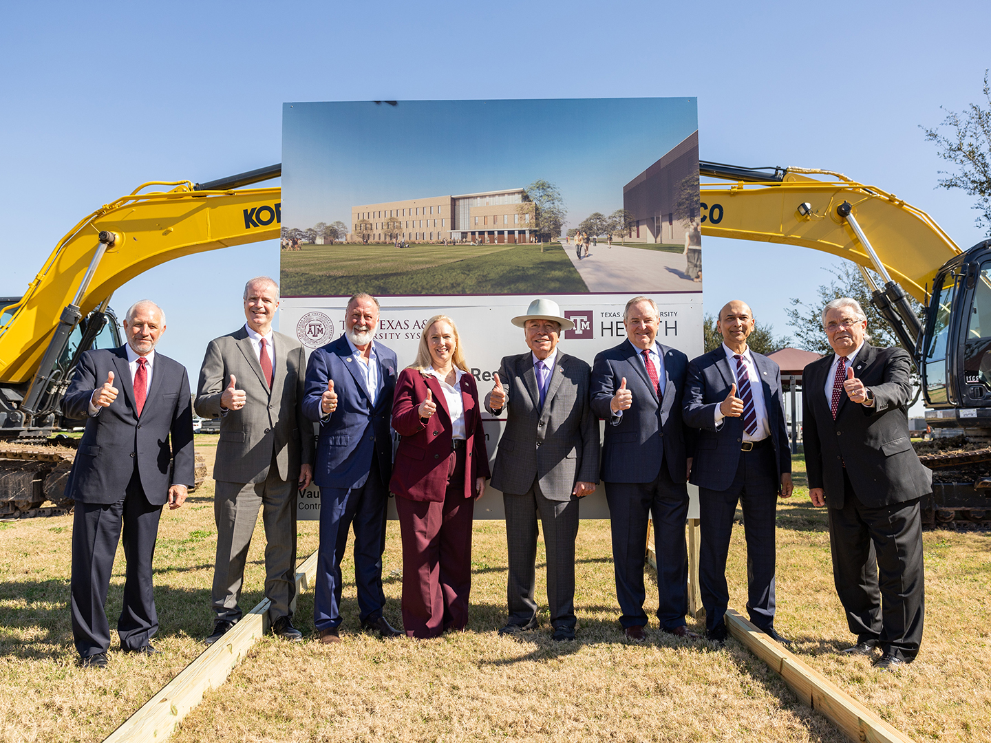 Texas A&M administrators at the groundbreaking in McAllen