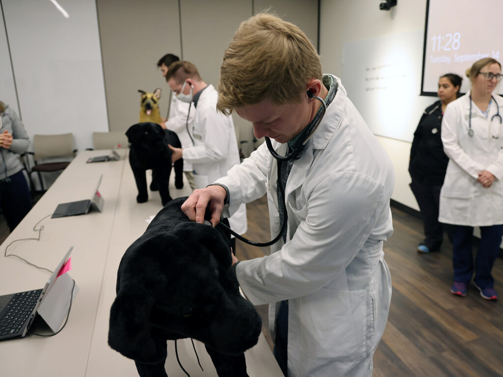 Cade Holden in a teaching lab