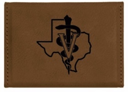 Vetmed Logo Leather Business Card Holder